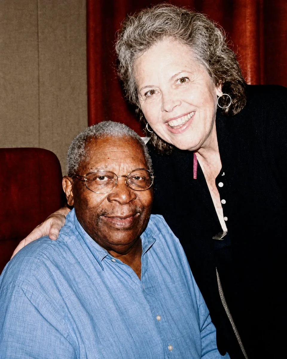 Andrea Sims with B.B. King